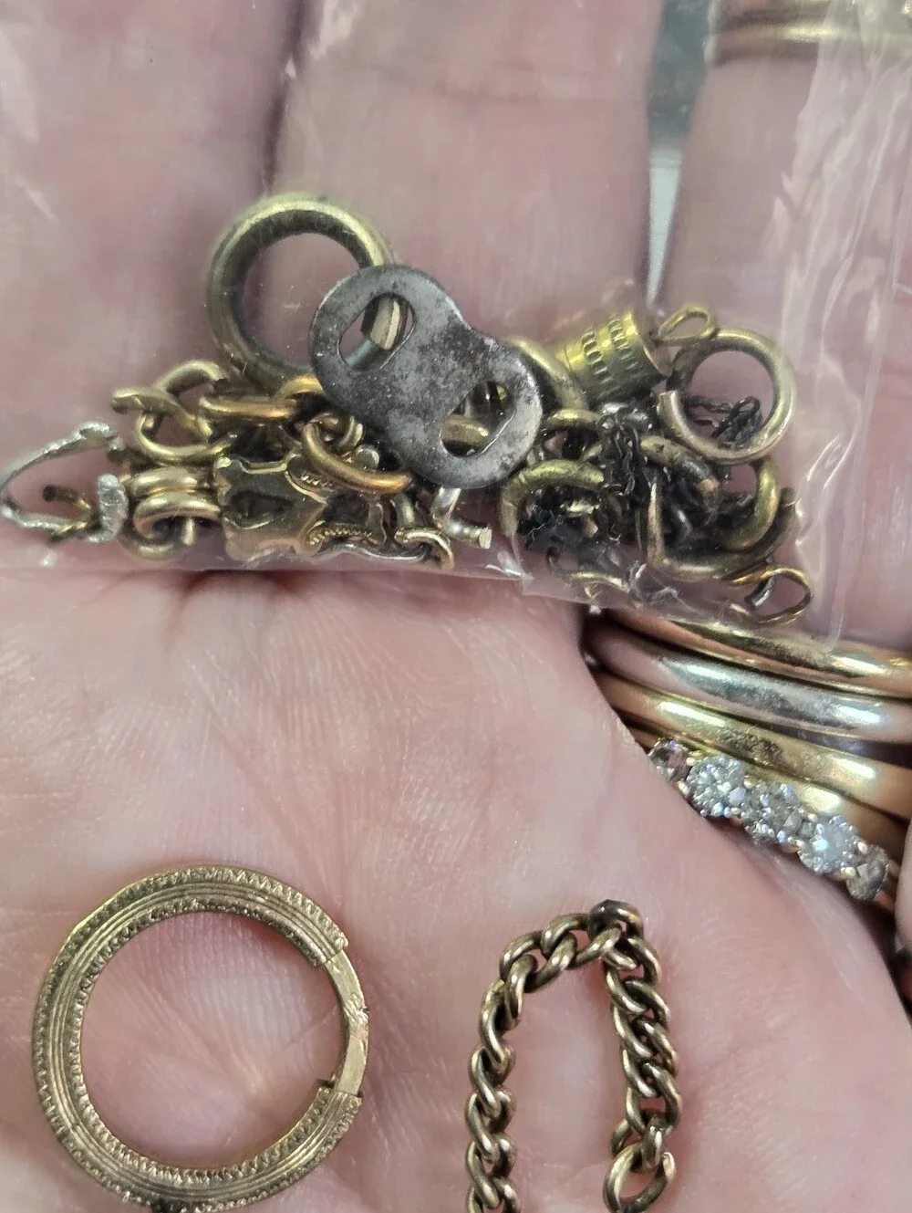 Vintage Gold Filled And Sliver Tone Watch Chain Findings in Gold & Silver - Picture 6 of 6